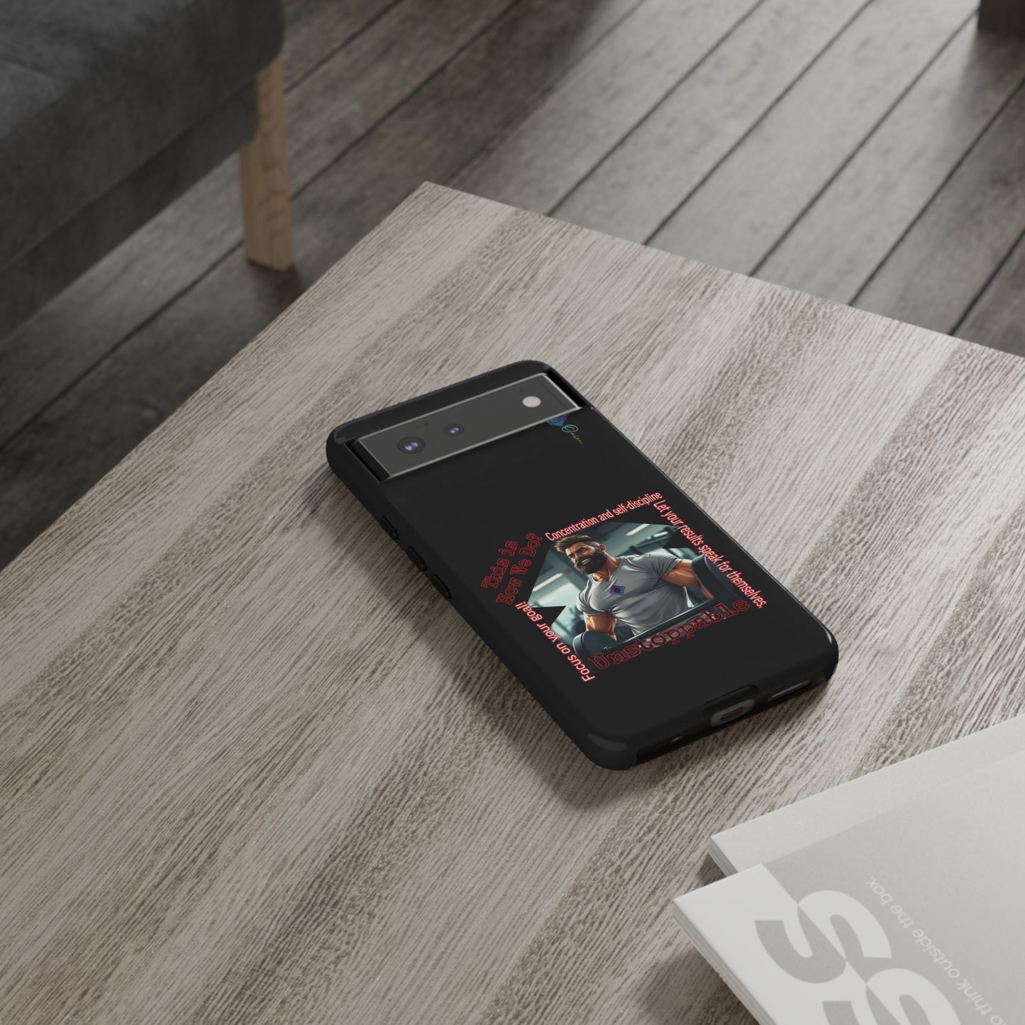 BlackOnion Brand New Phone Case - with Motivational Workout Motif’Unstoppable ‘💪🔥🫵