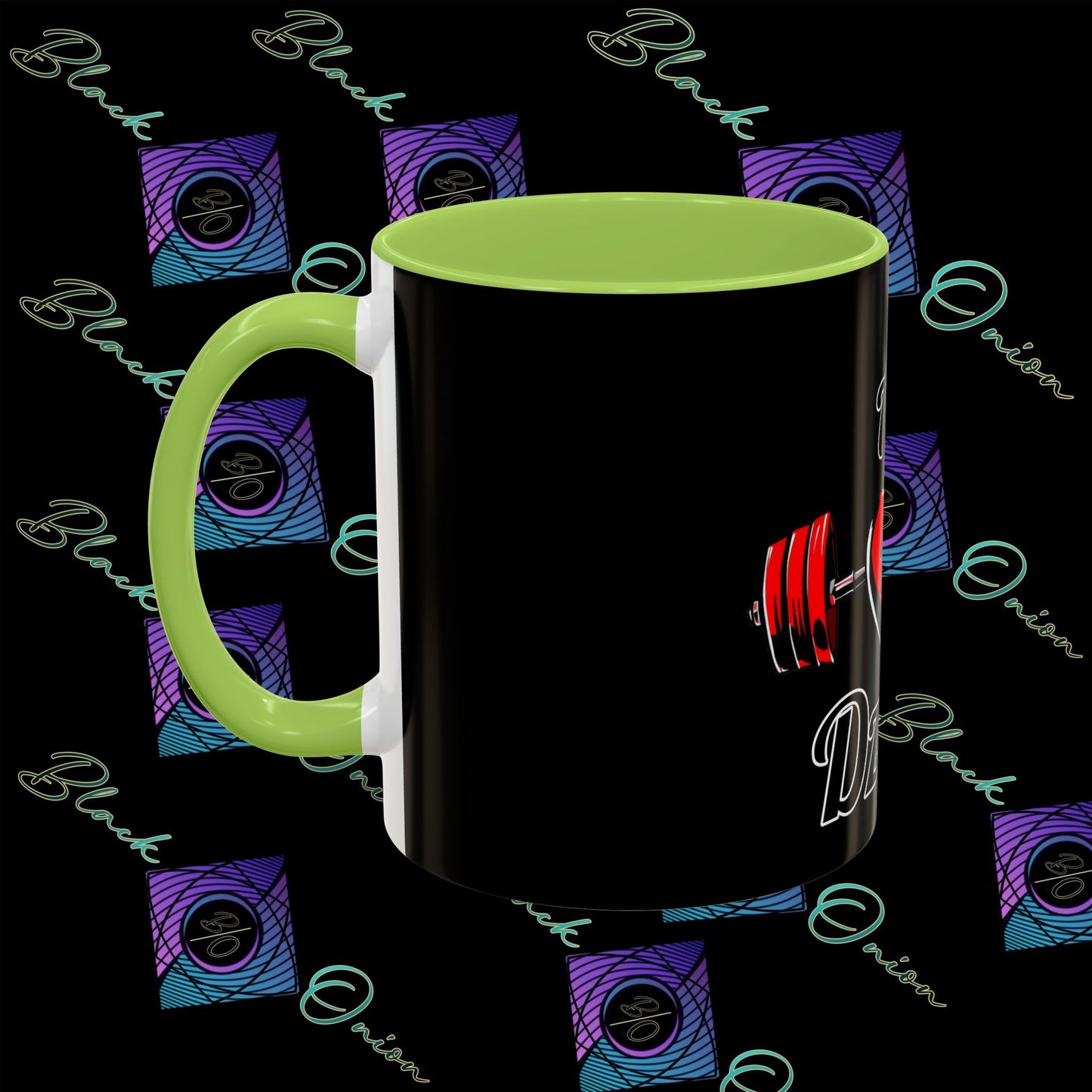BlackOnion Coffee Mug Serial 2 with Workout Motif ‘ÁjjLávDzsim ’🫵🔥💪