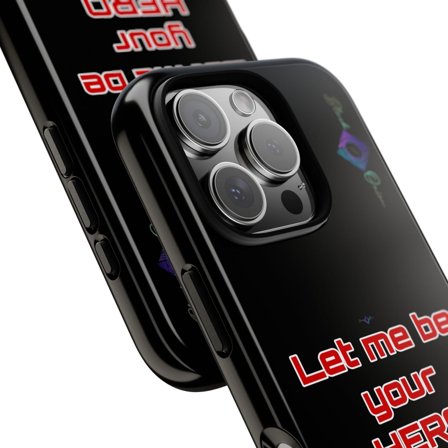 BlackOnion Brand New Phone Case - with Motivational Workout Motif’Let me be your Hero ‘💪🔥🫵