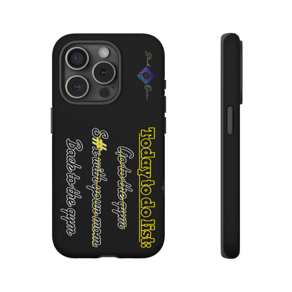 BlackOnion Brand New Phone Case - with Motivational Workout Motif’Today to do list ‘💪🔥🫵