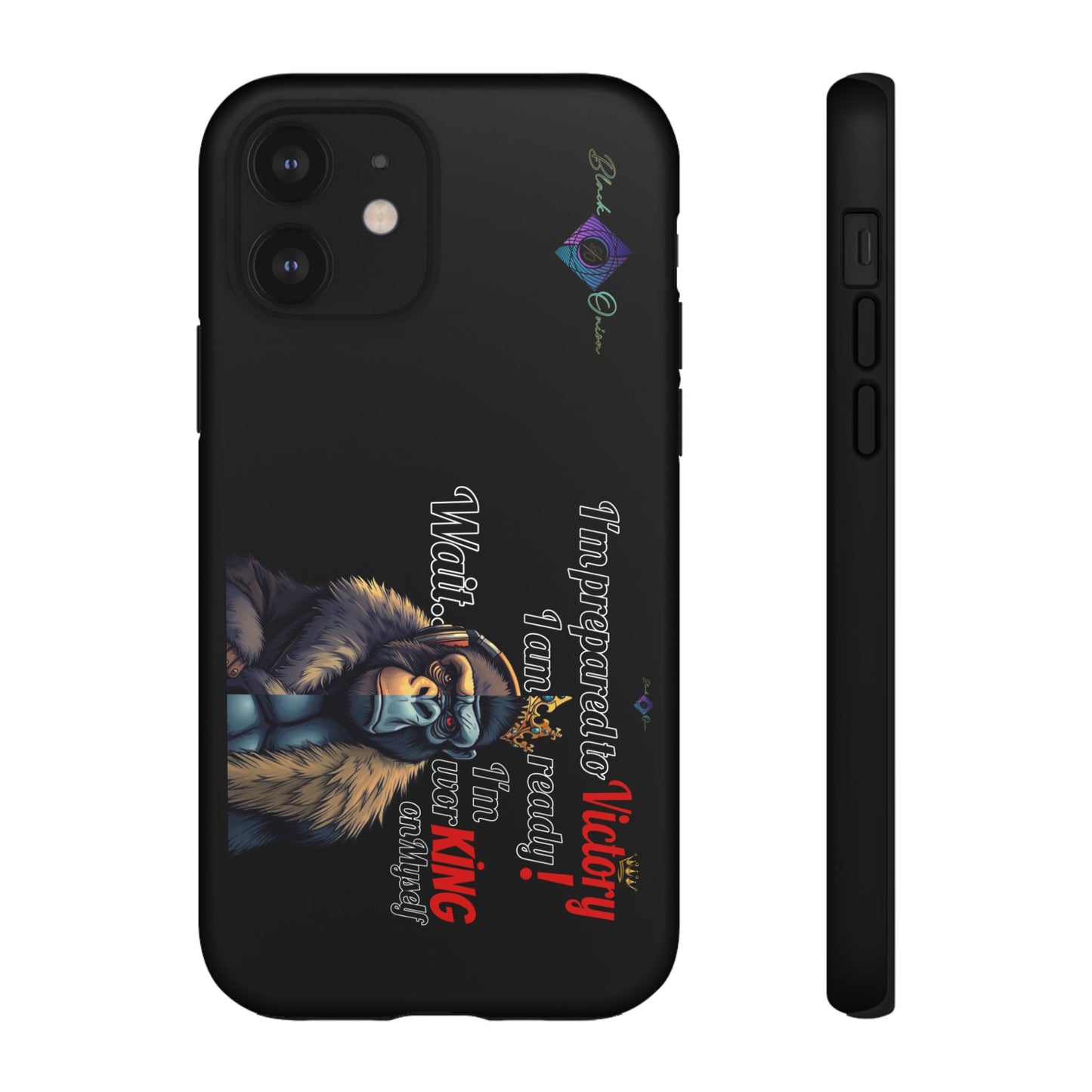 BlackOnion Brand New Phone Case - with Motivational Workout Motif’Victory 👑‘💪🔥🫵