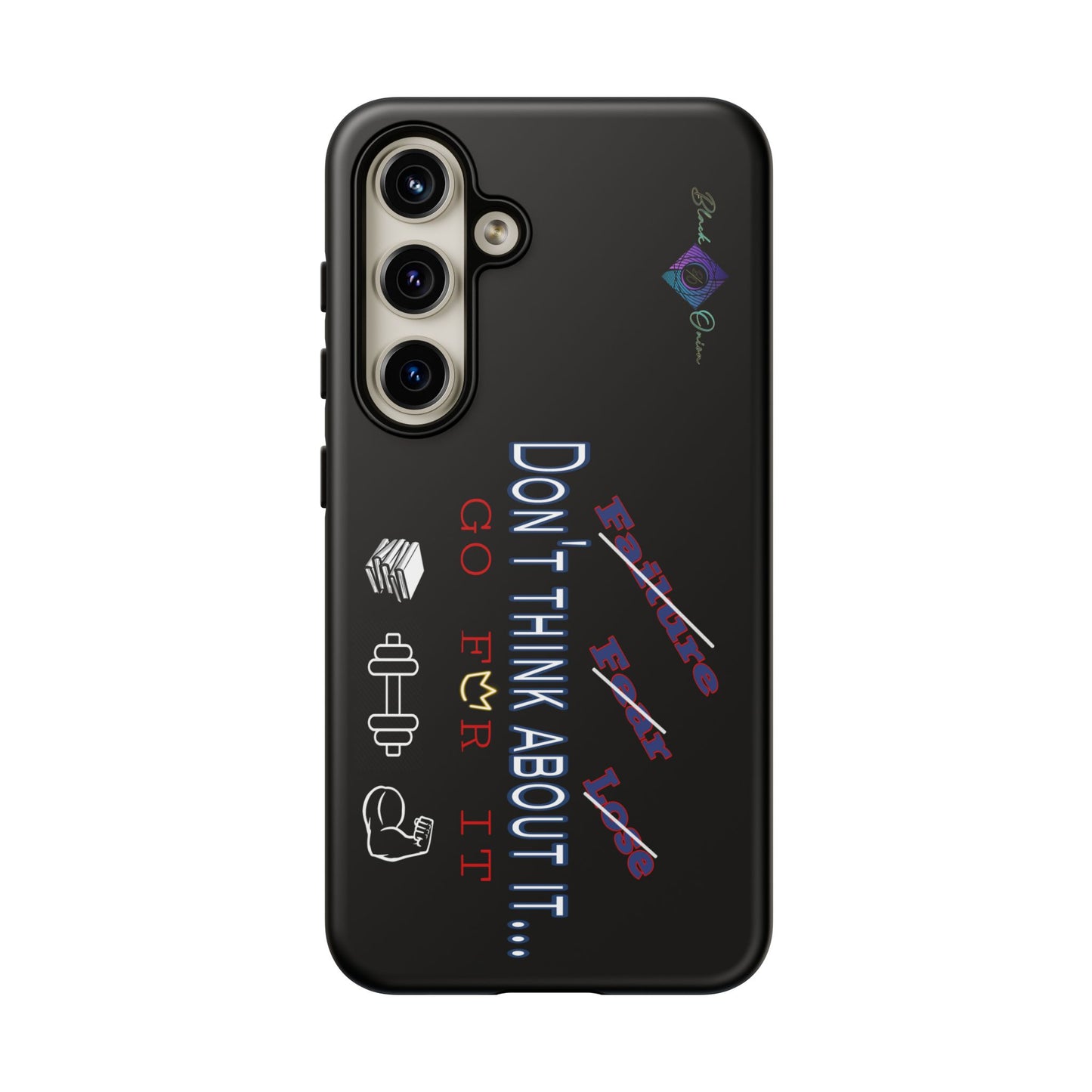BlackOnion Brand New Phone Case - with Motivational Workout Motif’Don’t think ‘💪🔥🫵
