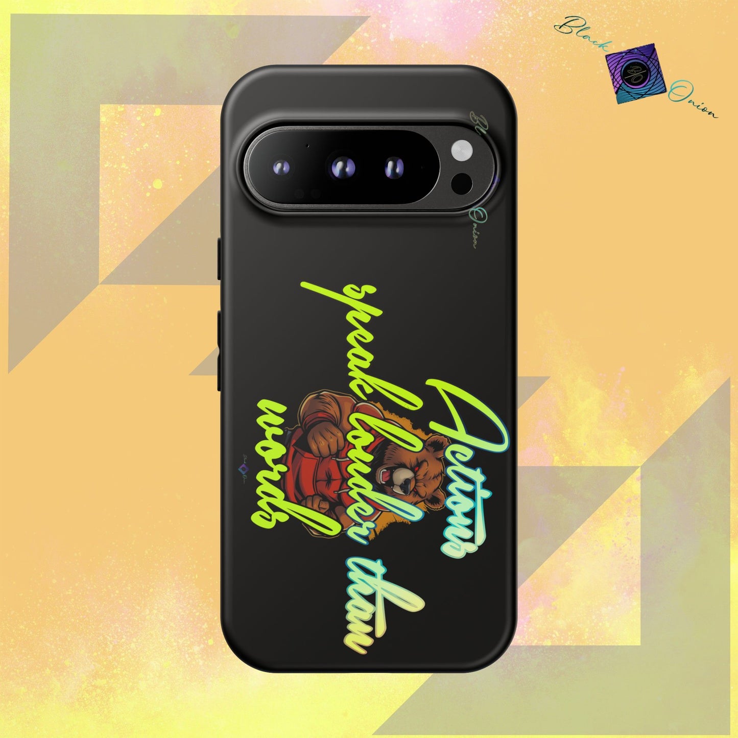 BlackOnion Brand New Phone Case - with Motivational Workout Motif ‘Actions speak lauder ‘💪🔥🫵