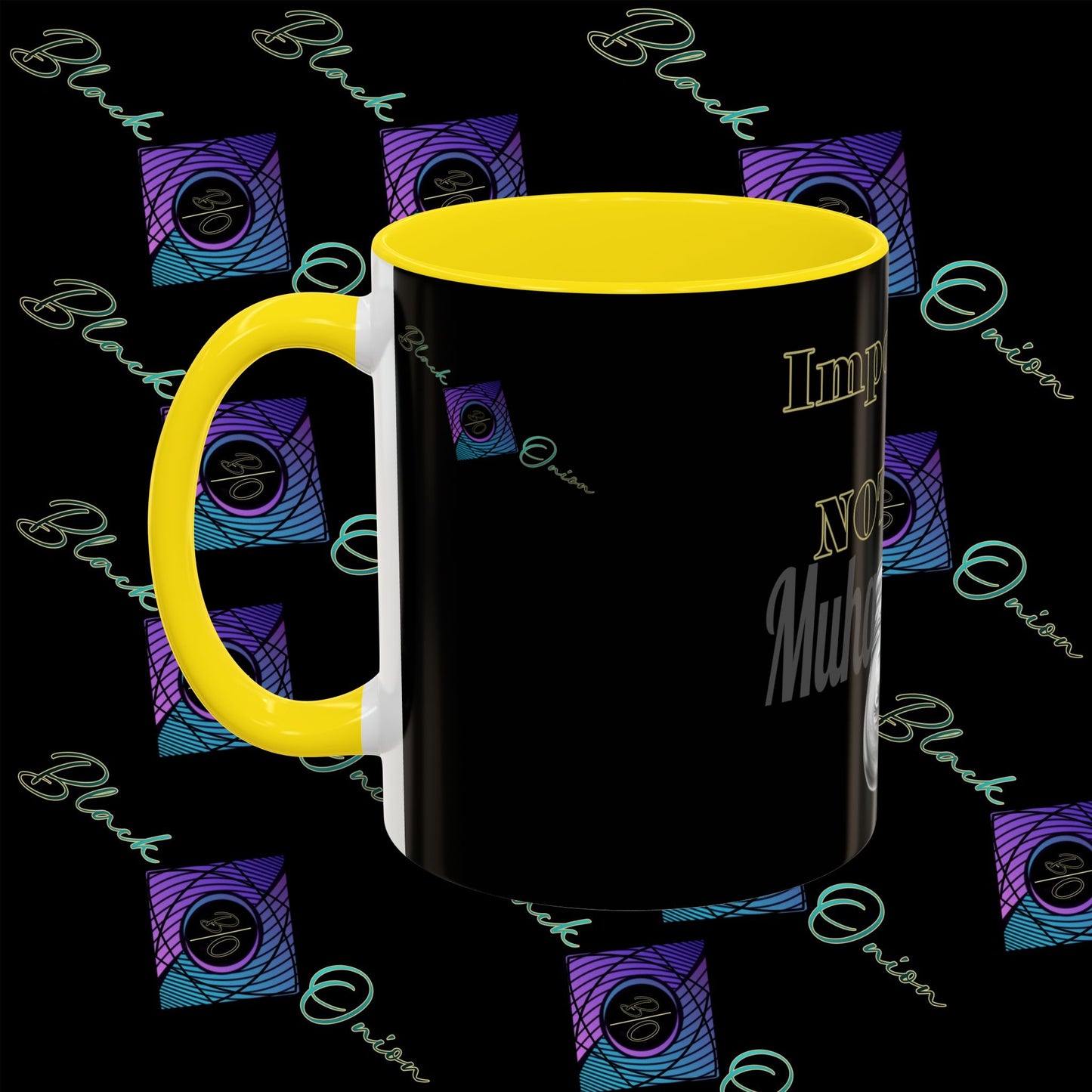 BlackOnion Coffee Mug - 11oz with Workout Motif ‘Impossible is nothing’🔥💪🫵