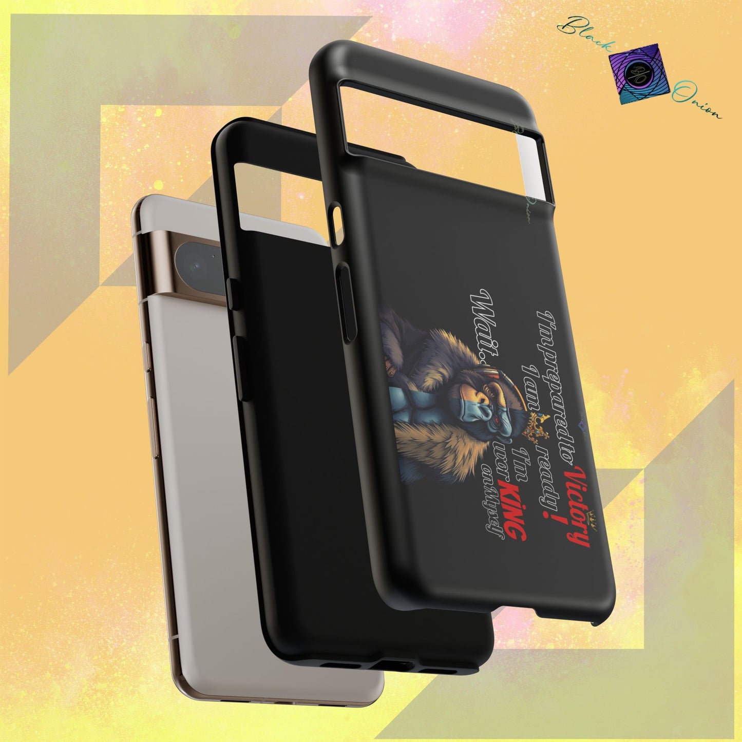 BlackOnion Brand New Phone Case - with Motivational Workout Motif’Victory 👑‘💪🔥🫵
