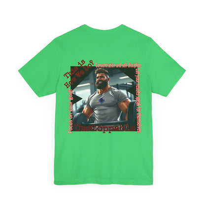 BlackOnion T-Shirt with Workout Motif “Unstoppable “💪🔥🫵