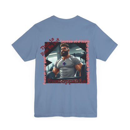 BlackOnion T-shirt with Workout Motif “Unstoppable “💪🔥🫵
