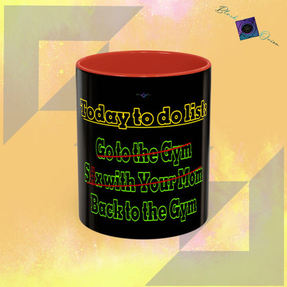 BlackOnion Coffee Mug 2 with Workout Motif ‘Today To Do List V2’🫵🔥💪