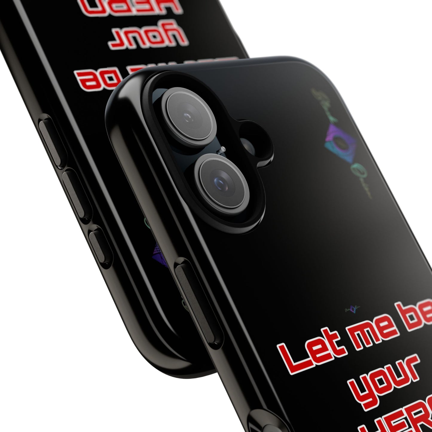 BlackOnion Brand New Phone Case - with Motivational Workout Motif’Let me be your Hero ‘💪🔥🫵