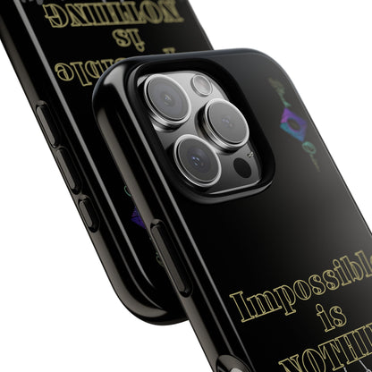 BlackOnion Brand New Phone Case - with Motivational Workout Motif ’Impossible ‘💪🔥🫵