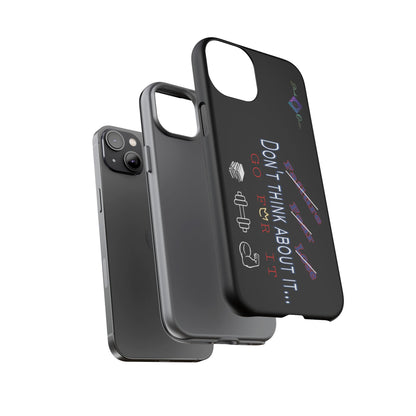 BlackOnion Brand New Phone Case - with Motivational Workout Motif’Don’t think ‘💪🔥🫵