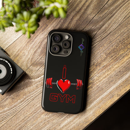 BlackOnion Brand New Phone Case - with Motivational Workout Motif’I Love Gym ‘💪🔥🫵