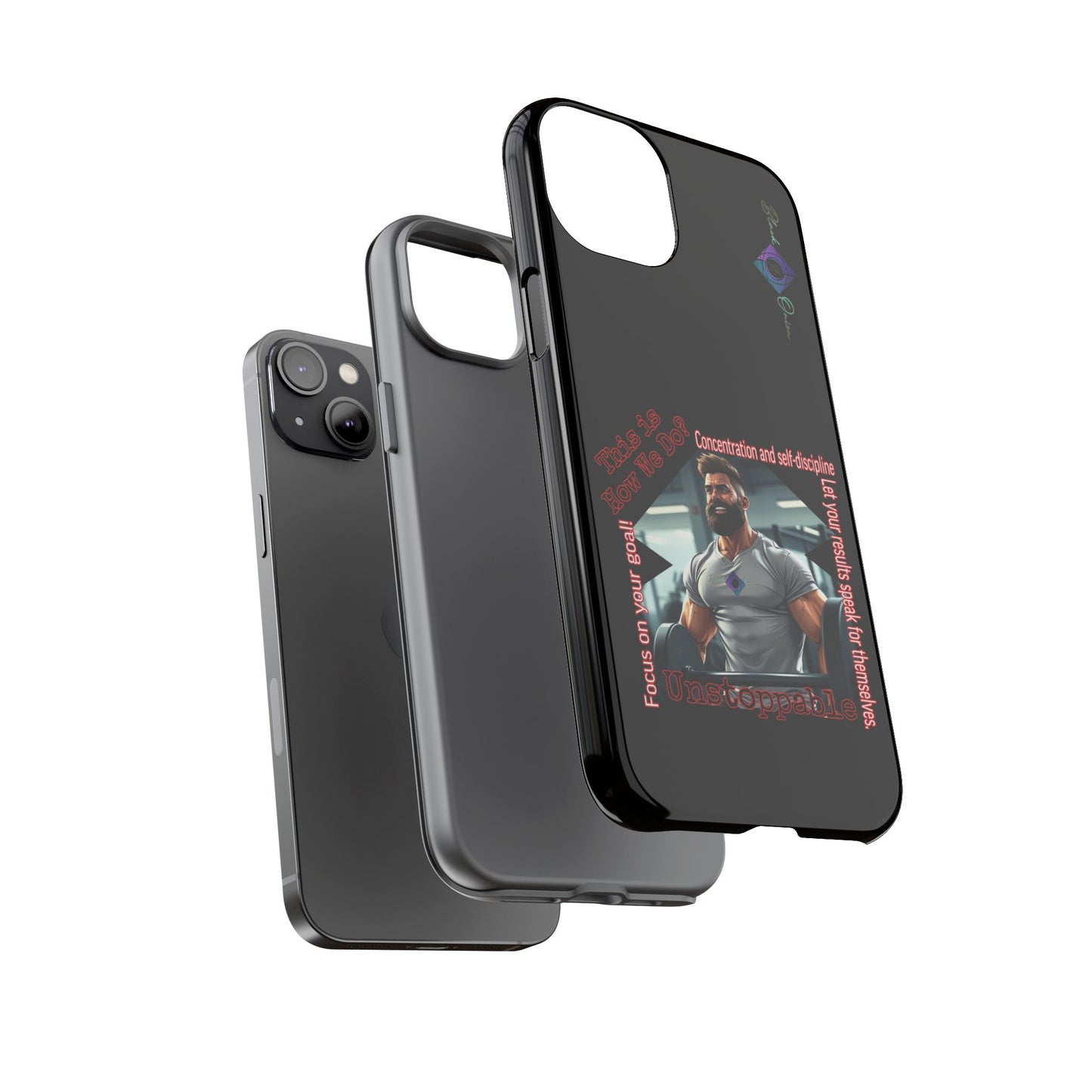 BlackOnion Brand New Phone Case - with Motivational Workout Motif’Unstoppable ‘💪🔥🫵