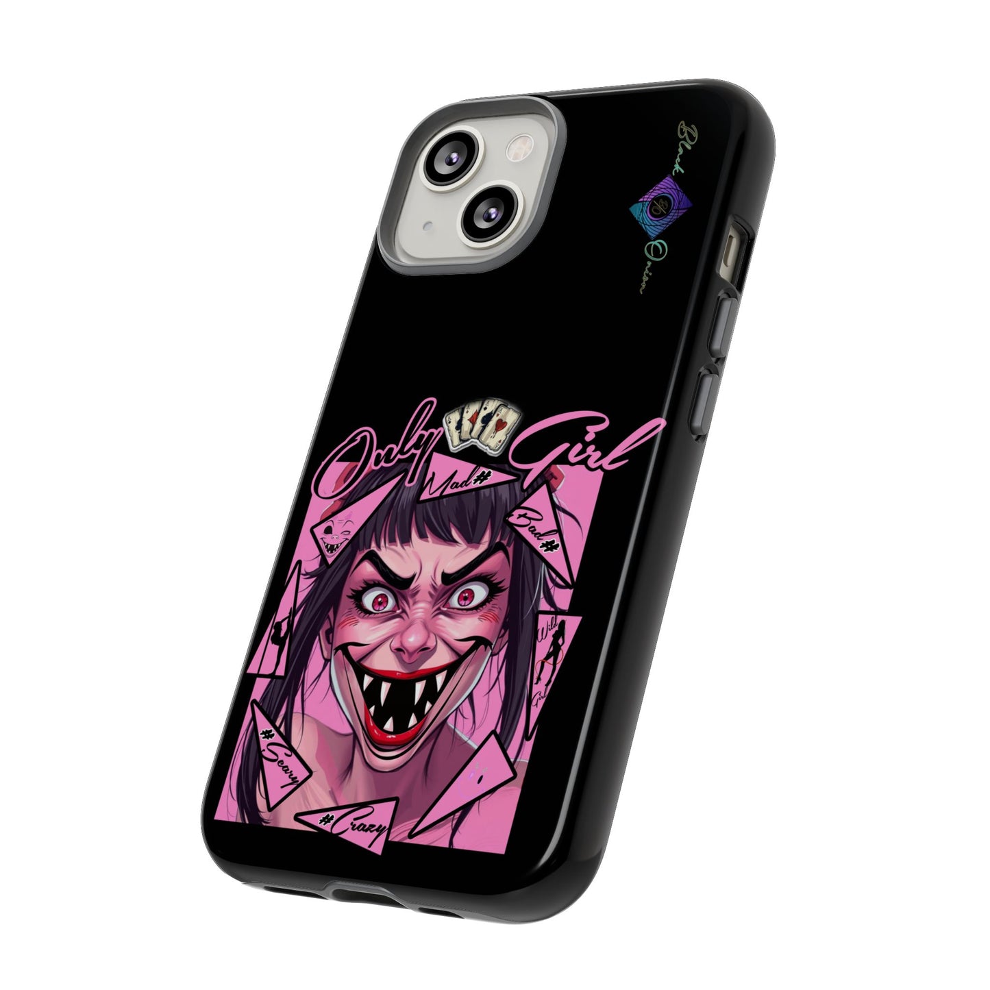 BlackOnion Brand New Phone Case - with Motivational Workout Motif’ Mad Girl💋🌸 ‘🔥🫵