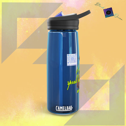 CamelBak Eddy® Water Bottle with BlackOnion Brand and Workout Motif- "Actions Speak Louder Than Words" -25oz