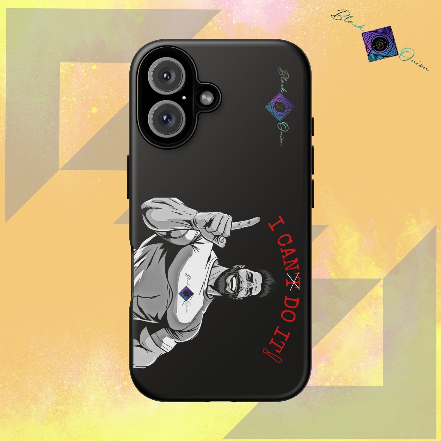 BlackOnion Brand New Phone Case - with Motivational Workout Motif’I Can Do It ‘💪🔥🫵