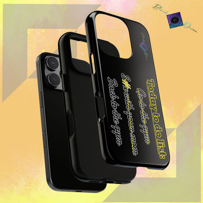 BlackOnion Brand New Phone Case - with Motivational Workout Motif’Today to do list ‘💪🔥🫵