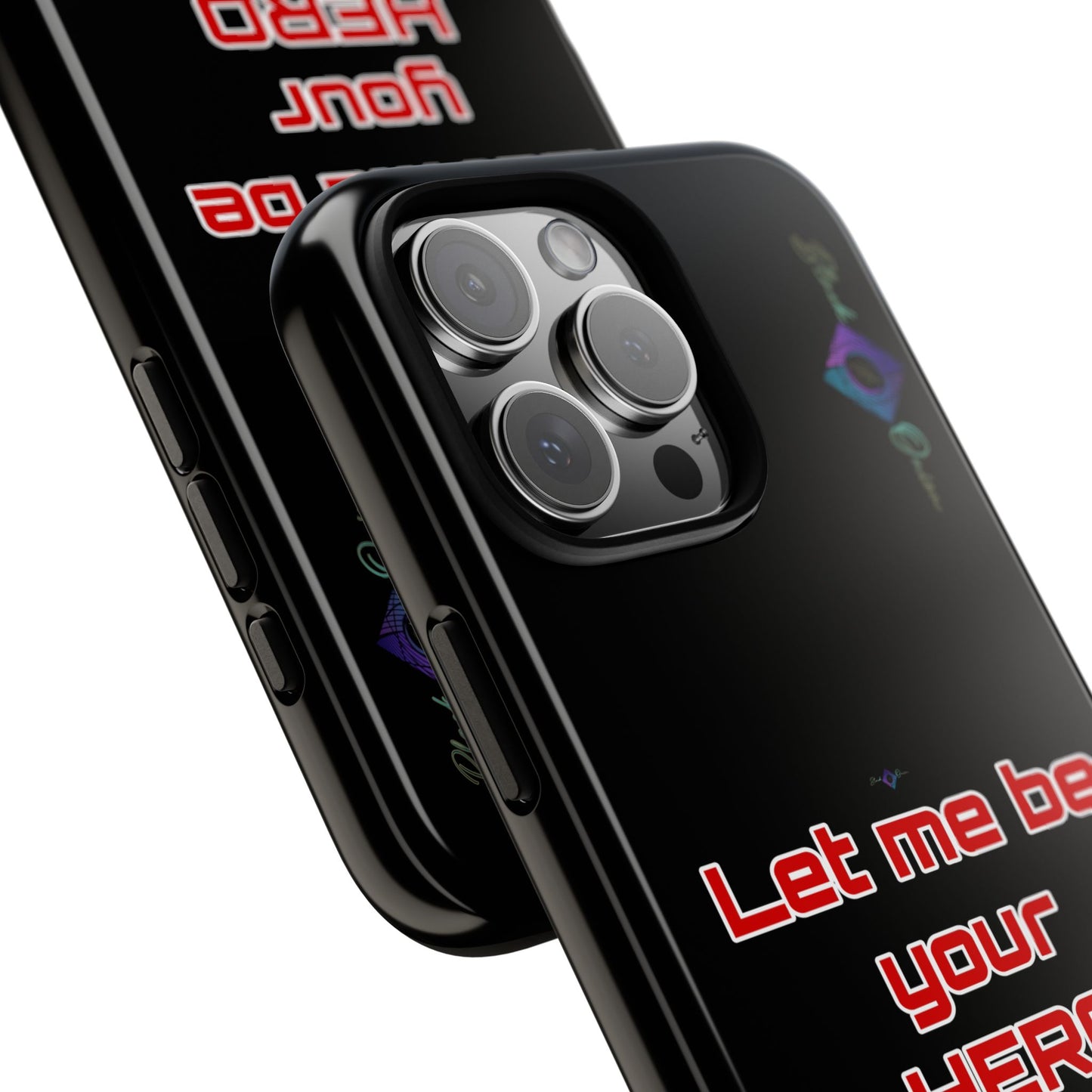 BlackOnion Brand New Phone Case - with Motivational Workout Motif’Let me be your Hero ‘💪🔥🫵