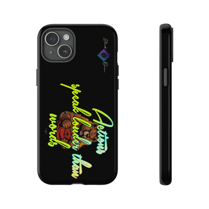 BlackOnion Brand New Phone Case - with Motivational Workout Motif ‘Actions speak lauder ‘💪🔥🫵