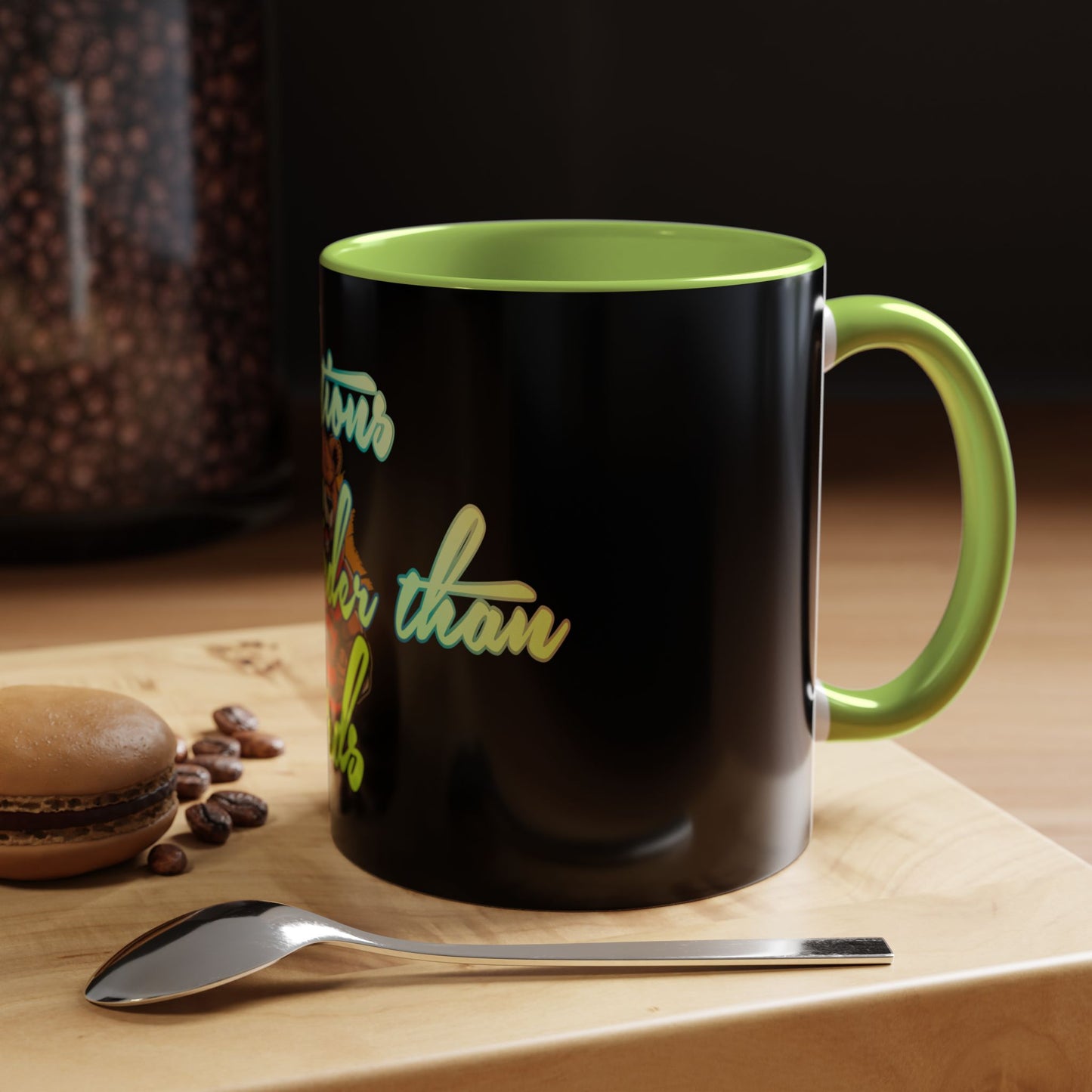 BlackOnion Coffee Mug 2 with Workout Motif ‘Actions speak lauder than words V2’🫵🔥💪
