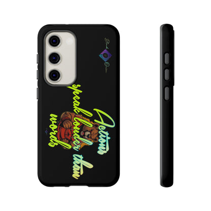 BlackOnion Brand New Phone Case - with Motivational Workout Motif ‘Actions speak lauder ‘💪🔥🫵