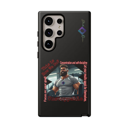 BlackOnion Brand New Phone Case - with Motivational Workout Motif’Unstoppable ‘💪🔥🫵