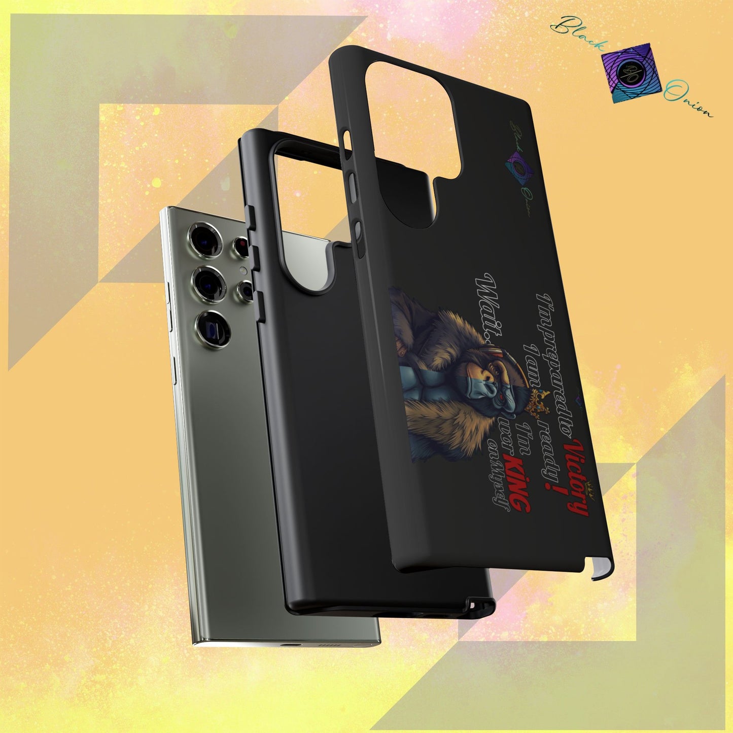 BlackOnion Brand New Phone Case - with Motivational Workout Motif’Victory 👑‘💪🔥🫵