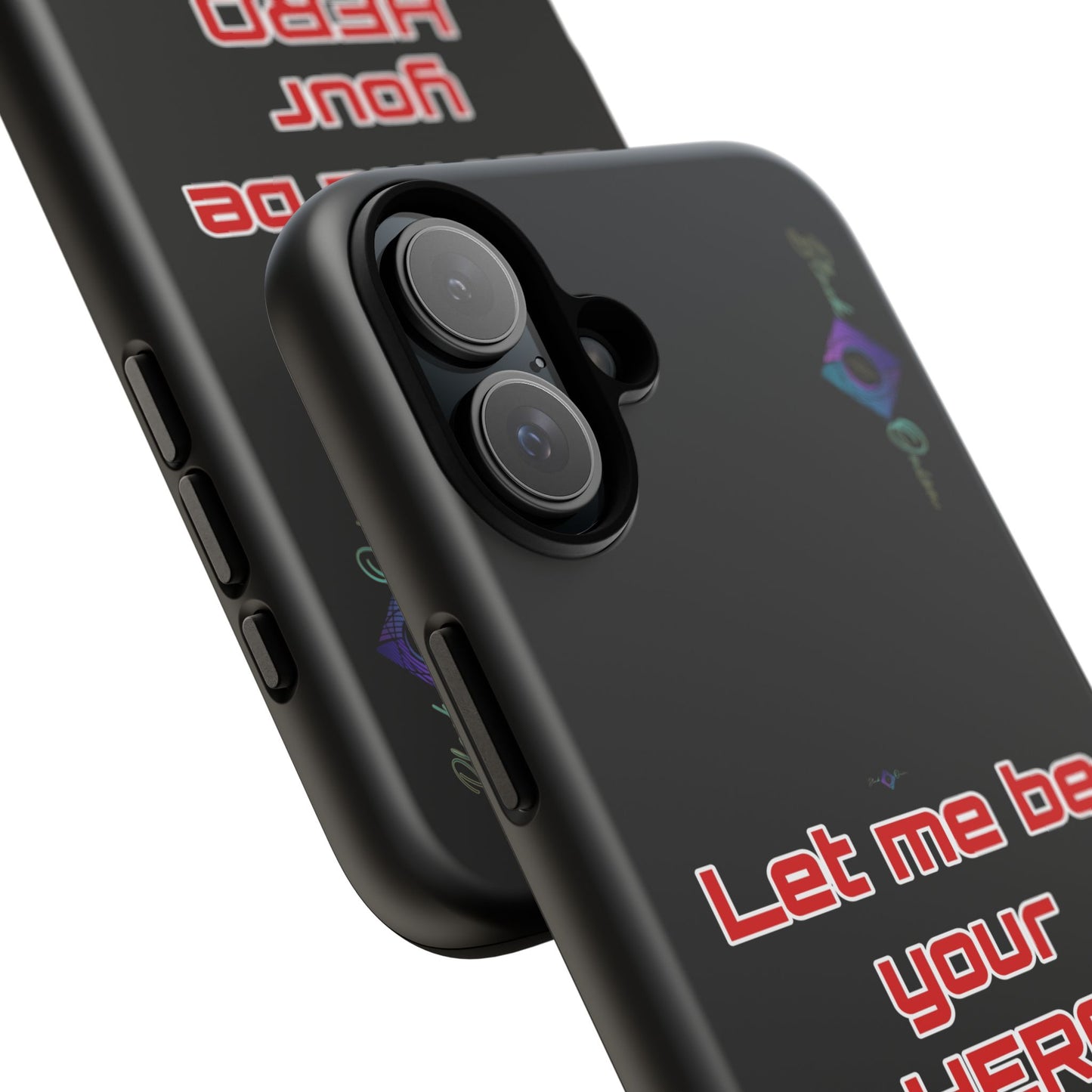 BlackOnion Brand New Phone Case - with Motivational Workout Motif’Let me be your Hero ‘💪🔥🫵