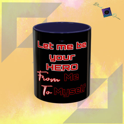 BlackOnion Coffee Mug Serial 2 with Workout Motif ‘Let me be your Hero’🫵🔥💪