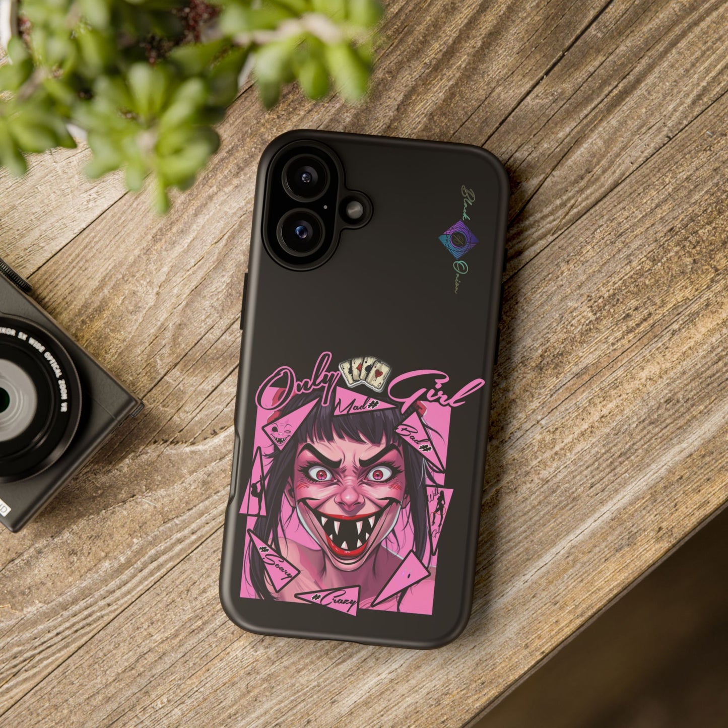 BlackOnion Brand New Phone Case - with Motivational Workout Motif’ Mad Girl💋🌸 ‘🔥🫵