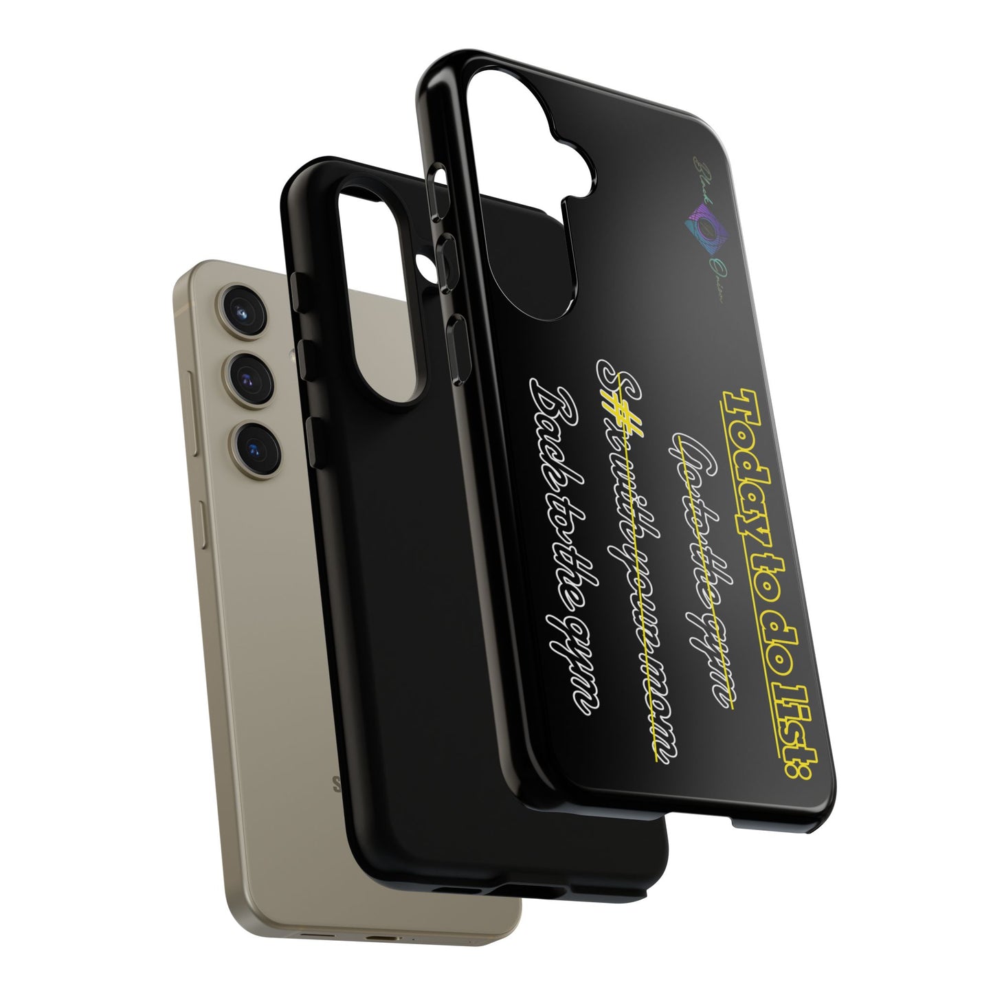 BlackOnion Brand New Phone Case - with Motivational Workout Motif’Today to do list ‘💪🔥🫵
