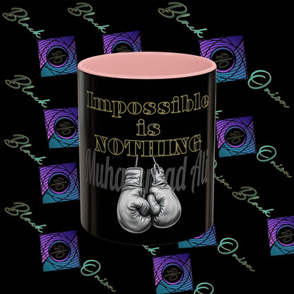 BlackOnion Coffee Mug - 11oz with Workout Motif ‘Impossible is nothing’🔥💪🫵