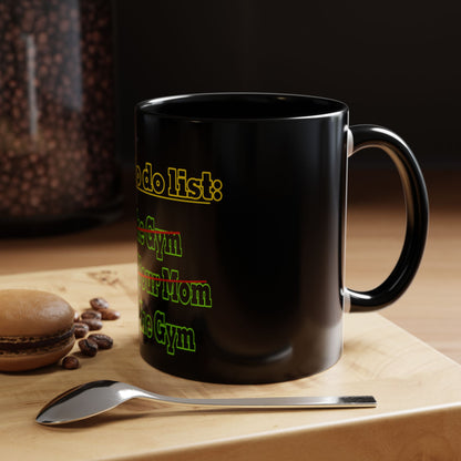BlackOnion Coffee Mug 2 with Workout Motif ‘Today To Do List V2’🫵🔥💪