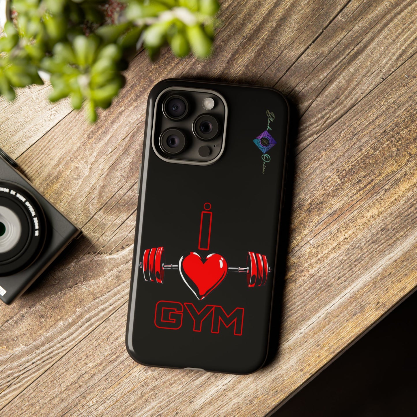 BlackOnion Brand New Phone Case - with Motivational Workout Motif’I Love Gym ‘💪🔥🫵