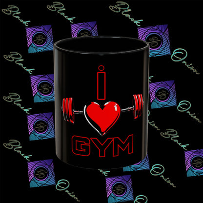 BlackOnion Coffee Mug Serial 2 with Workout Motif ‘I Love Gym ’🫵🔥💪