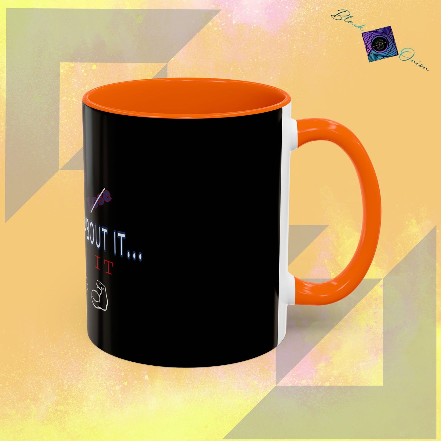BlackOnion Coffee Mug Serial 2 with Workout Motif ‘Don’t think ‘🫵🔥💪