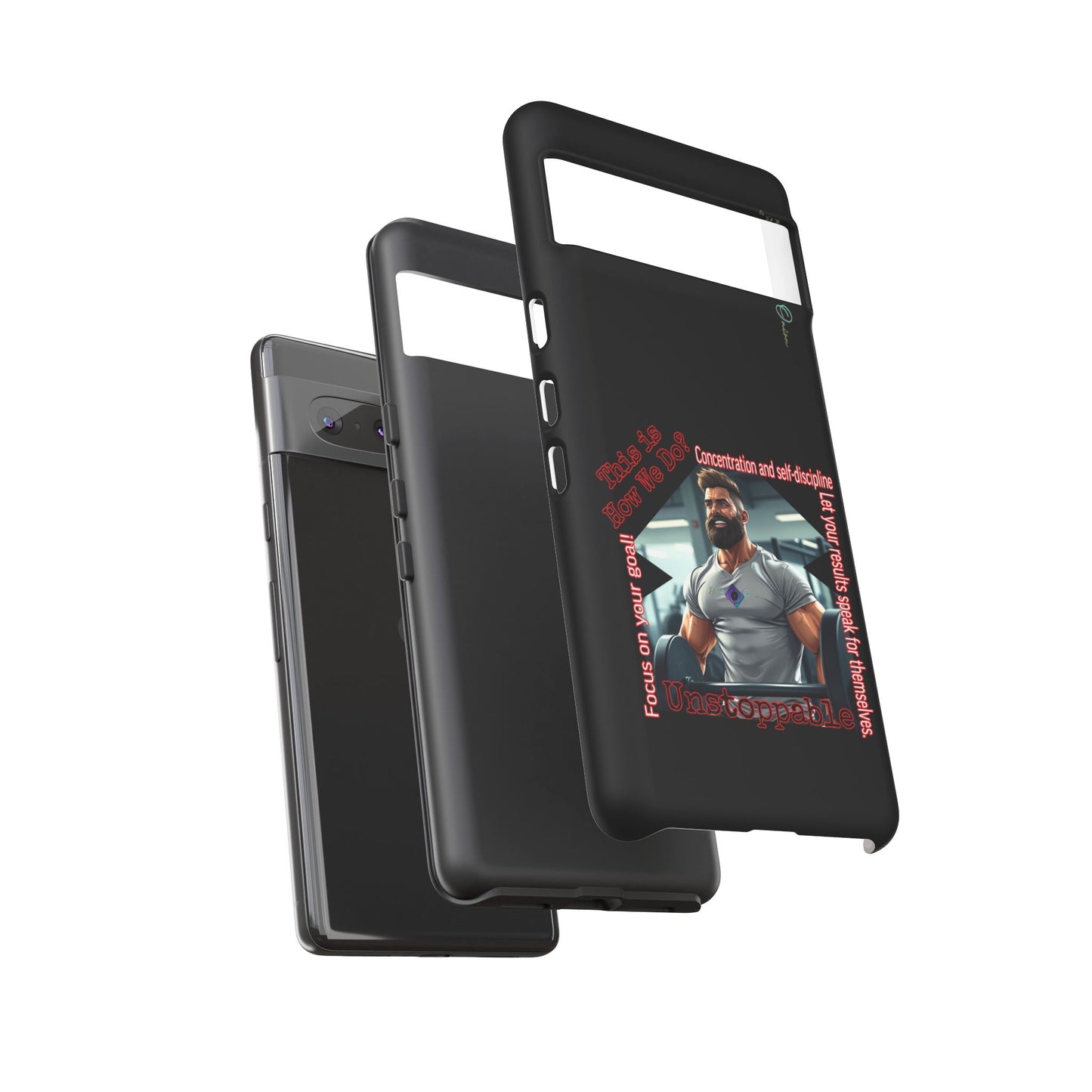 BlackOnion Brand New Phone Case - with Motivational Workout Motif’Unstoppable ‘💪🔥🫵