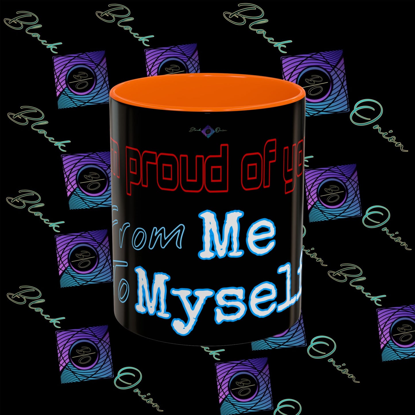 BlackOnion Coffee Mug 2 with Workout Motif ‘ I’m proud of you’🫵🔥💪