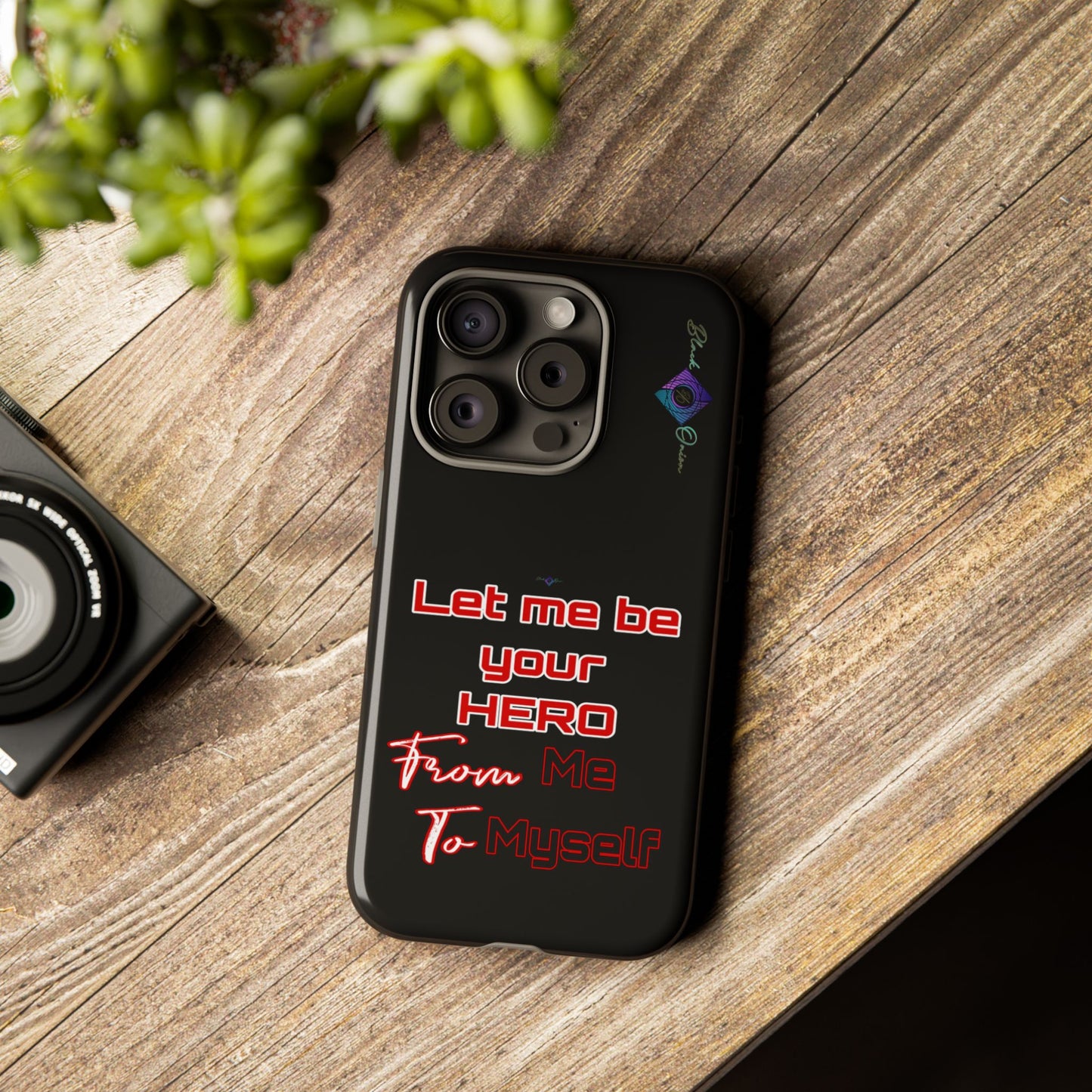 BlackOnion Brand New Phone Case - with Motivational Workout Motif’Let me be your Hero ‘💪🔥🫵