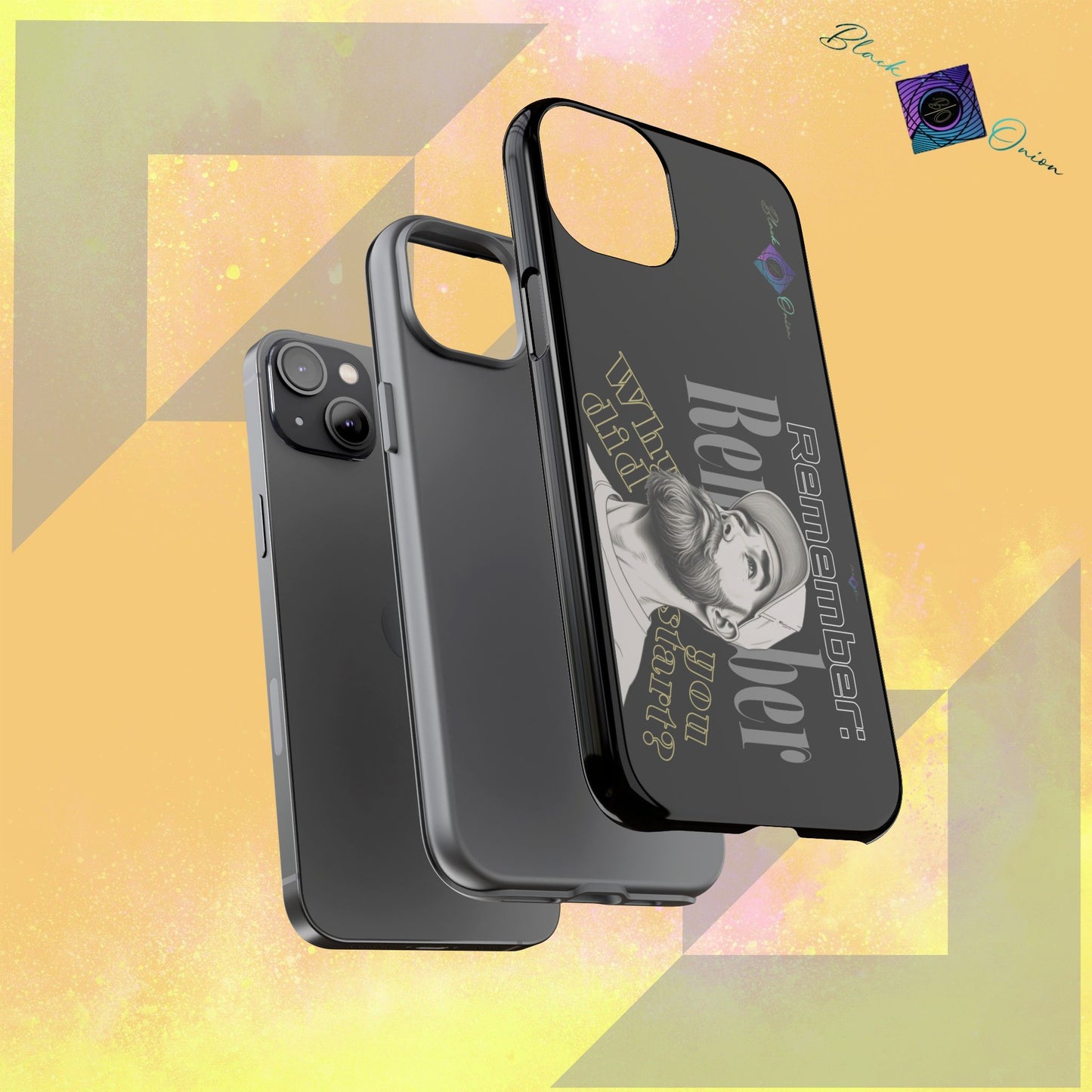 BlackOnion Brand New Phone Case - with Motivational Workout Motif’Remember ‘💪🔥🫵