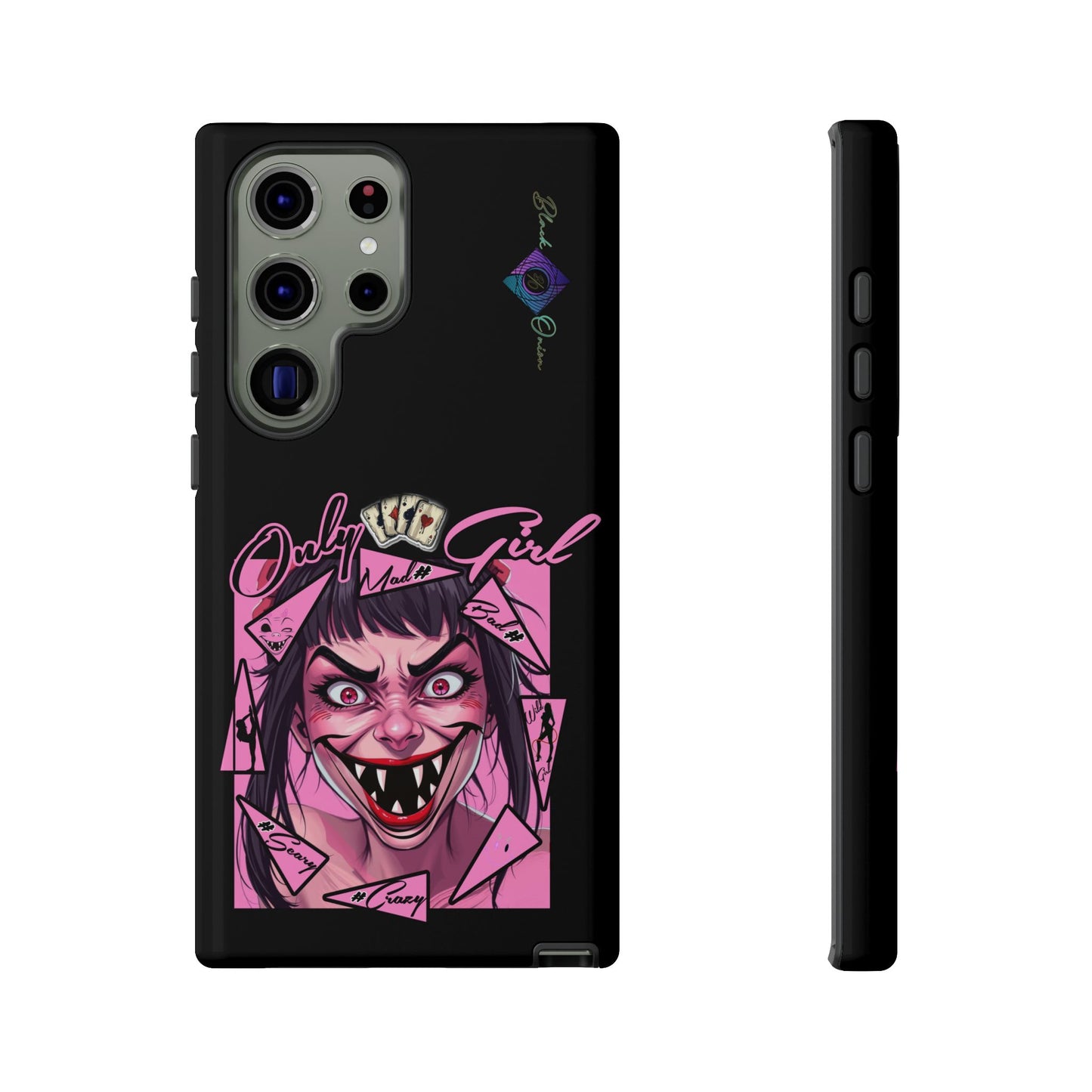 BlackOnion Brand New Phone Case - with Motivational Workout Motif’ Mad Girl💋🌸 ‘🔥🫵