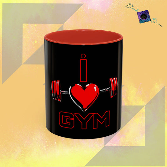 BlackOnion Coffee Mug Serial 2 with Workout Motif ‘I Love Gym ’🫵🔥💪