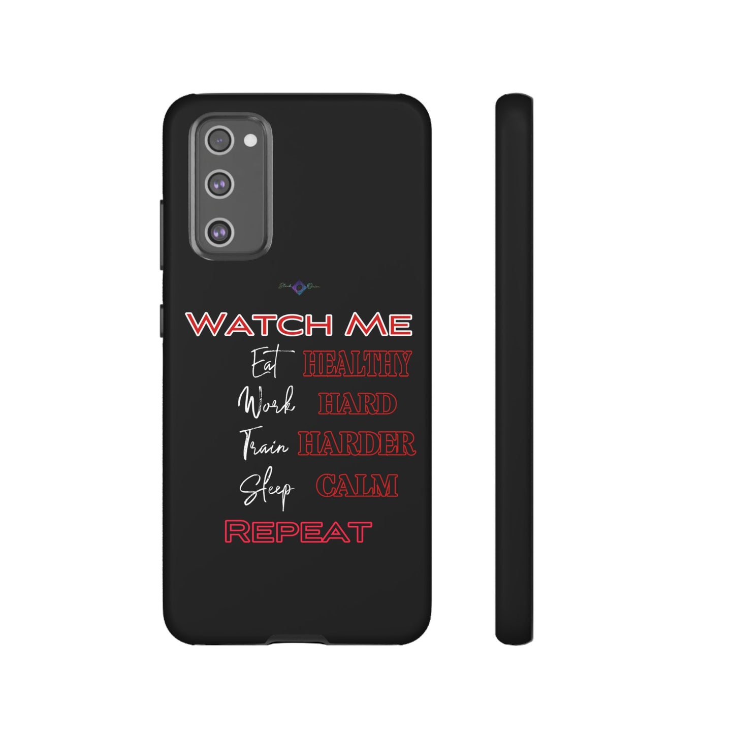 BlackOnion Phone Case -with Motivational Motif  'Watch Me' 💪🔥🫵