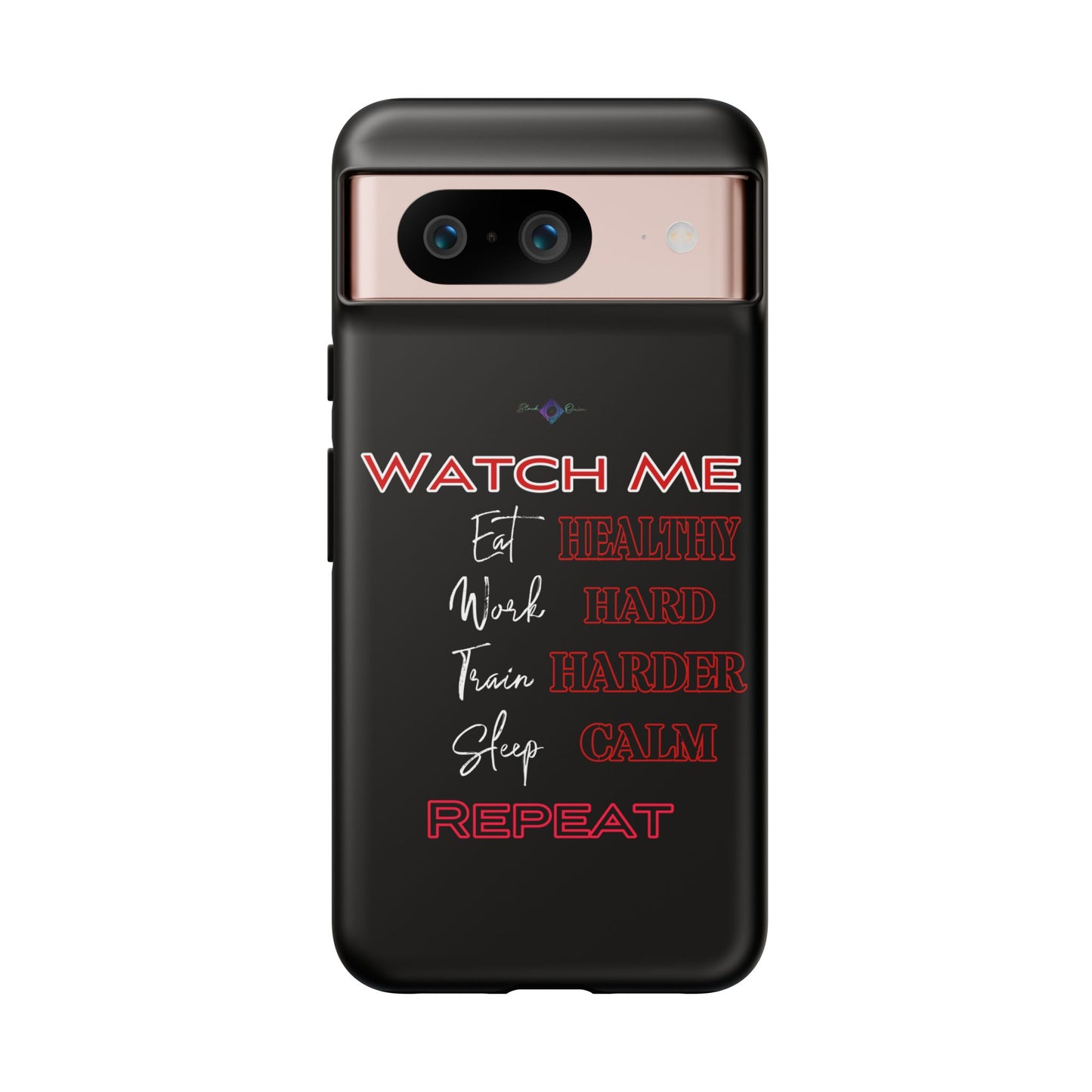BlackOnion Phone Case -with Motivational Motif  'Watch Me' 💪🔥🫵