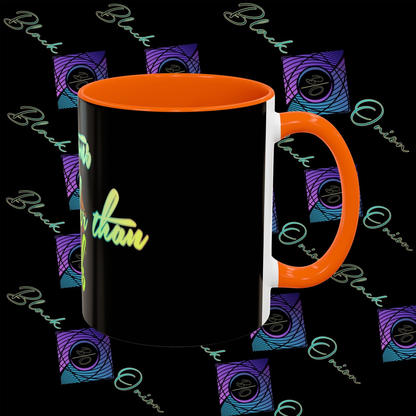 BlackOnion Coffee Mug 2 with Workout Motif ‘Actions speak lauder than words V2’🫵🔥💪