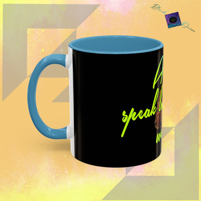 BlackOnion Coffee Mug - 11oz with Workout Motif ‘Actions speak lauder than words’🔥💪🫵