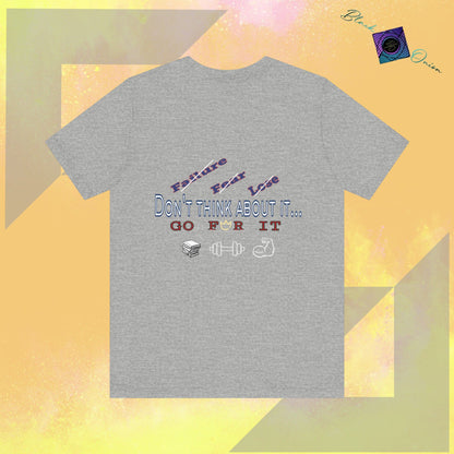 BlackOnion T-Shirt with Workout Motif “Don't Think About It, Go For It!” 💪🔥🫵