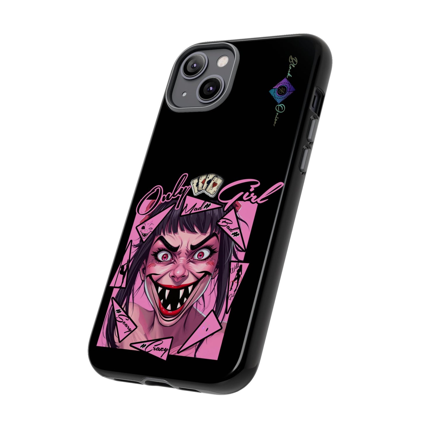 BlackOnion Brand New Phone Case - with Motivational Workout Motif’ Mad Girl💋🌸 ‘🔥🫵