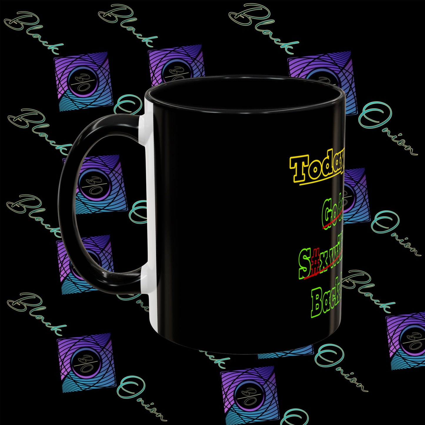 BlackOnion Coffee Mug 2 with Workout Motif ‘Today To Do List V2’🫵🔥💪