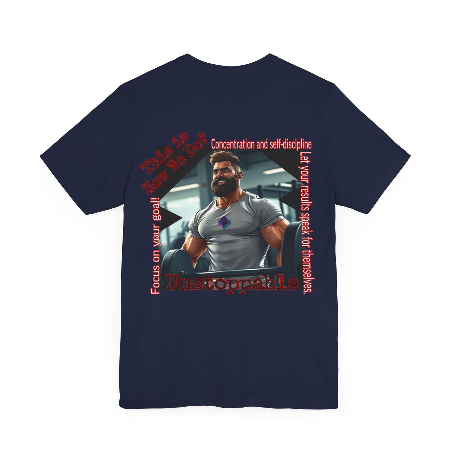 BlackOnion T-Shirt with Workout Motif “Unstoppable “💪🔥🫵